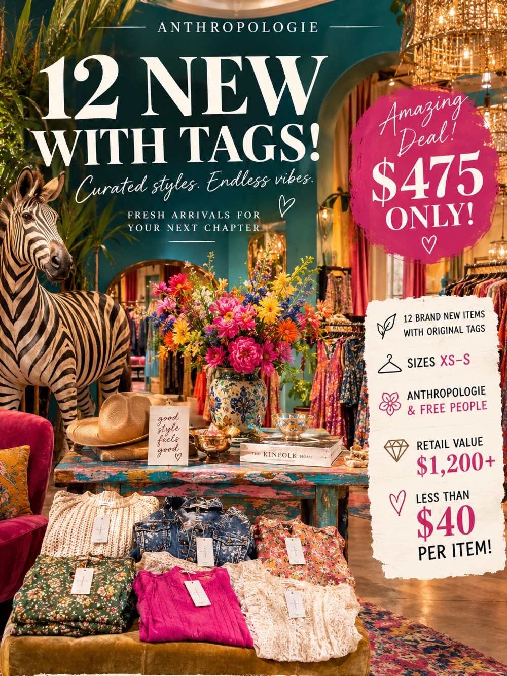📣🌺Anthropologie + Free People Mixed Clothes Bundle